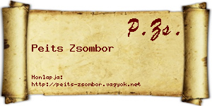 Peits Zsombor névjegykártya